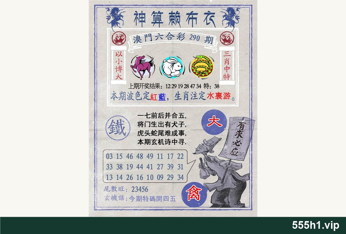 彩色图纸 · 神算赖布衣,标注 555h1.vip